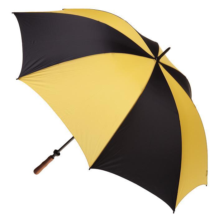 Black & Yellow Albatross Windproof Manual Golf With Wood Handle