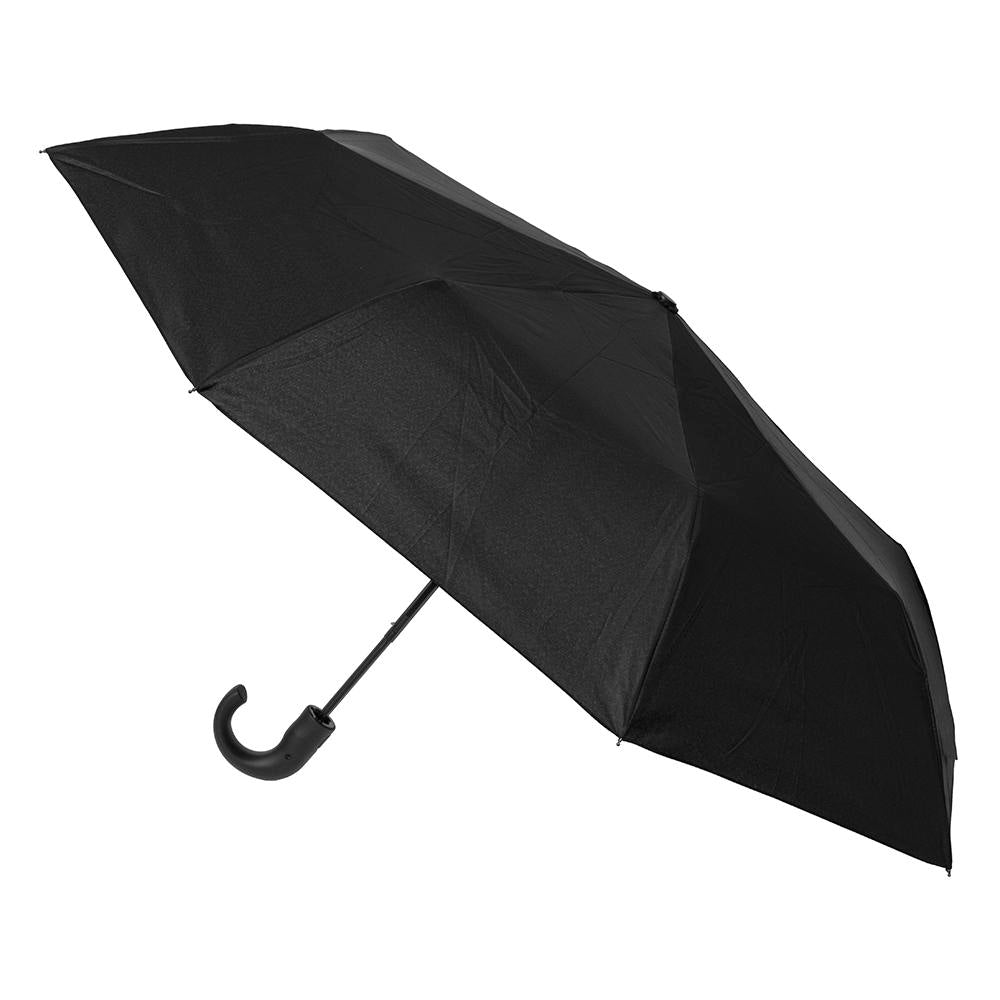 UPF50+ Black Windproof Auto Open with Hook Handle