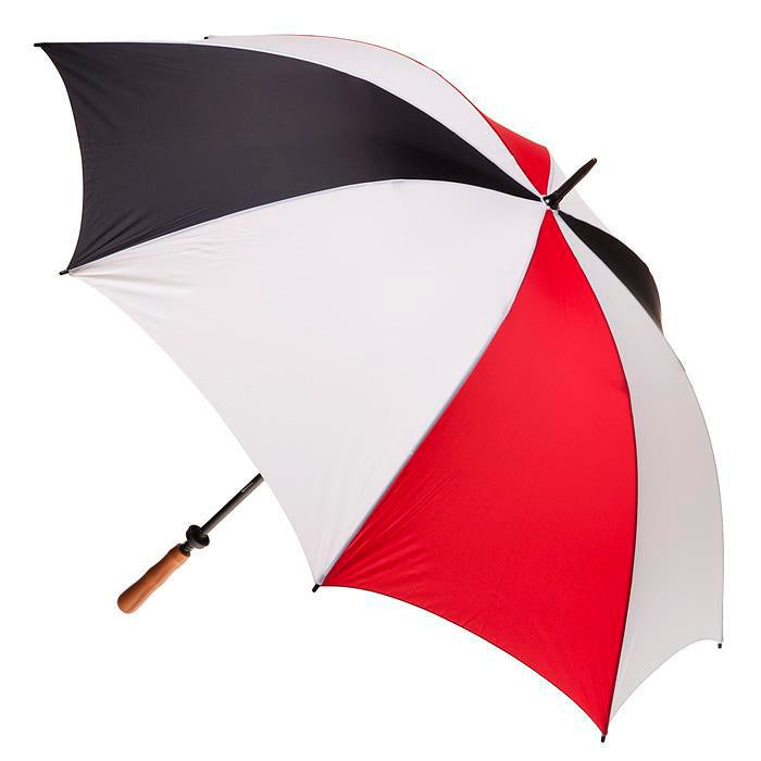 Black Red & White Albatross Windproof Manual Golf With Wood Handle