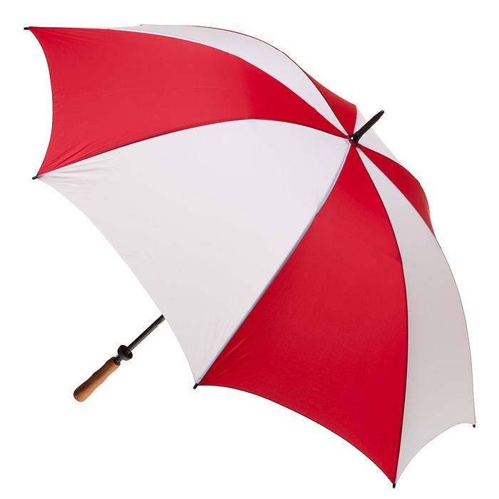 Red & White Albatross Windproof Manual Golf With Wood Handle