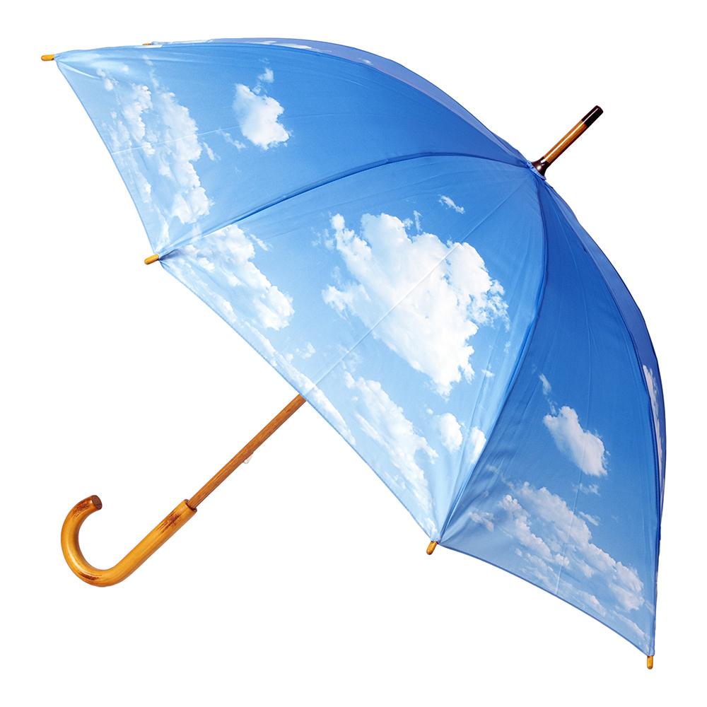 Cloud Print Wooden Classic Walking Length