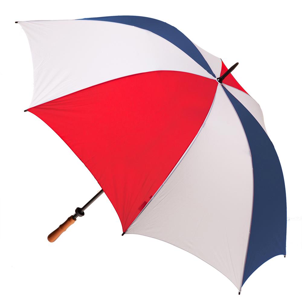 Red White & Navy Albatross Windproof Manual Golf With Wood Handle