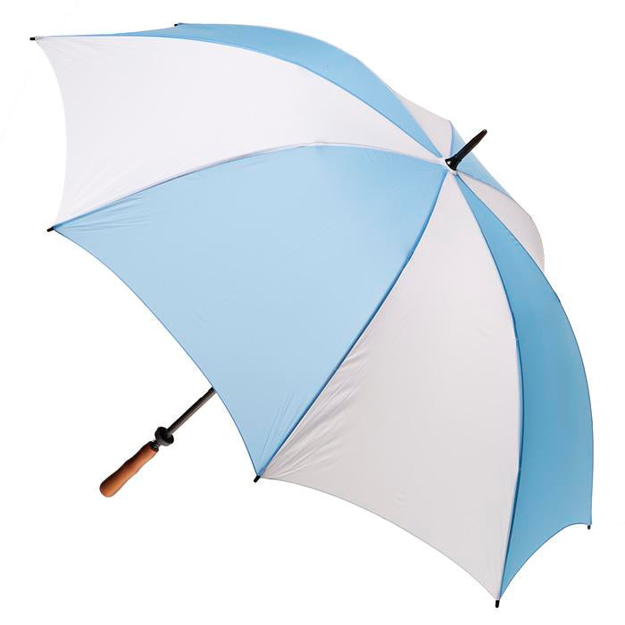 Sky Blue & White Albatross Windproof Manual Golf With Wood Handle
