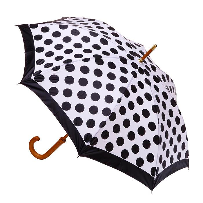 UPF50+ Polka Dot Print Wooden Classic Walking Length